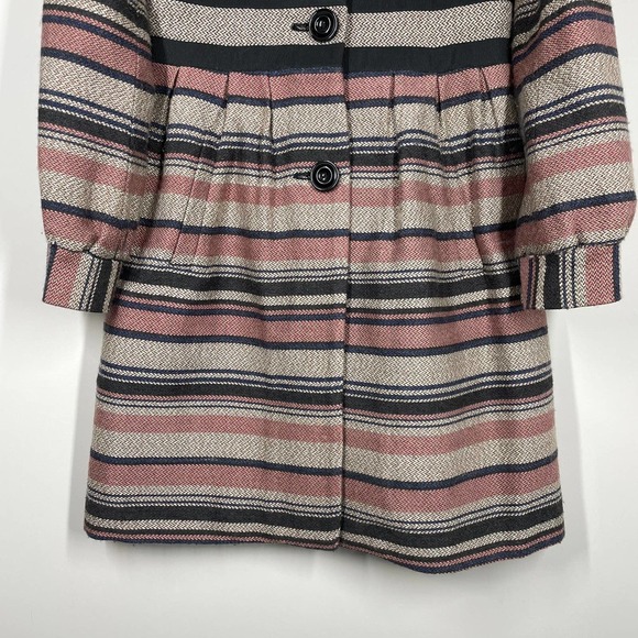 ANTHROPOLOGIE Elevenses Pattern Maker's Striped Coat 2 - Picture 9 of 13